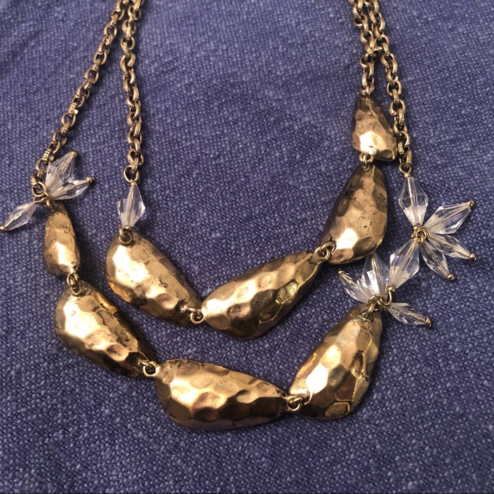 Pale Yellow Stones and Gold Tone Necklace - Picture 5 of 5